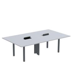 Imagem de Mesa Reunião 240cm X 140cm Mrcpb2414 Cinza/Grafito