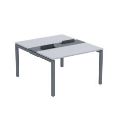 Imagem de Mesa Plataforma Dupla com Pé de Aço para Coworking 110X140/2P PDC11/14/2P Cinza/Grafito