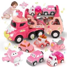 Imagem de Caminhão de brinquedo Usrela Princess Car Transport com luzes e música