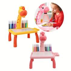 Imagem de Lousa Mágica Infantil com Projetor Girafinha, Mesa de Desenho Educativ