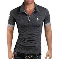 Imagem de Camisa polo masculina de verão WSLCN de manga curta, caimento regular, , M