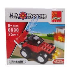 Imagem de Blocos de Montar Estilo Lego Peizhi City Rescue Carrinhos - 0530