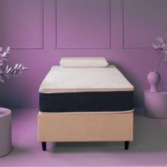 Imagem de Cama Box Com Colchão Viúva Macio Mola Ensacada E Travesseiro Soft Nasa