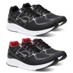 Imagem de Tênis Masculino Esporte Fitness Academia Confortável Kit 2-Masculino