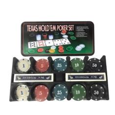 Imagem de Kit Jogo De Poker Completo 2 Baralhos 200 Fichas Tabuleiro - Mbtech