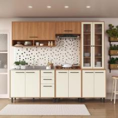 Imagem de Cozinha Modulada Havana 5 Peças Com Cristaleira 11 Portas E 2 Gavetas