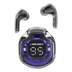 Imagem de Fone Ear Acefast T8 Wileress BT LED Crystal Black