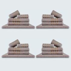 Imagem de Jogo De Toalhas 20 Pçs Coleção Montreal 100% Algodão Cinza