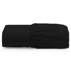 Imagem de Lençol Unique Avulso de Baixo Casal Padrão com Elástico Micro Percal 400 Fios - Preto