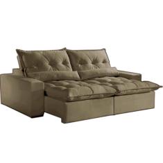 Imagem de Sofá 4 Lugares Avalon Retrátil e Reclinável 230cm Montano Estofados Cor Bege