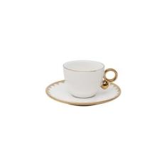 Imagem de Conjunto 6 Xícaras Café Porcelana Com Pires Egg 90Ml - Wolff