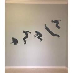 Imagem de Adesivo De Parede Parkour Manobra Evolução tamanho 100cm x 50cm 