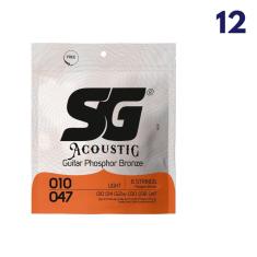 Imagem de Kit c/ 12 pctes cordas bronze fosforo p/violao 0.010 - 0.047 sg 6690