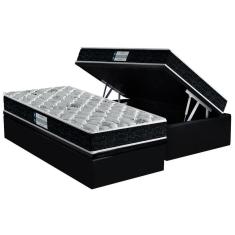 Imagem de Cama Box Baú Solteiro: Colchão Espuma Probel D45 / Ep Prodormir Tech2000 + Base Black(88X188)