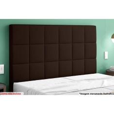 Imagem de Cabeceira Cama Box Estofada Casal Casal Nairobi Plus Veludo Cacau - Simbal