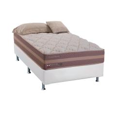 Imagem de Cama Box Solteiro: Colchão Molas Herval Maxspring Casablanca + Base CRC Courano White(88x188)