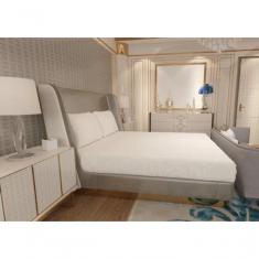 Imagem de Jogo De Lençol Zono Enxovais Cama Queen 3 Peças Malha 100% Algodão Champanhe