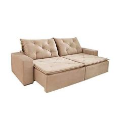 Imagem de Sofá 3 Lugares Retrátil e Reclinável Barcelona Suede Bege