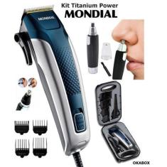Imagem de Maquina De Cortar Cabelo Mondial Titanium Power + Aparador Pelos 220V