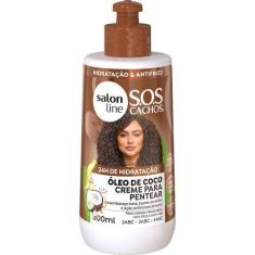 Imagem de Creme Para Pentear Sos Cachos Óleo De Coco Hidratação Absoluta Salon L