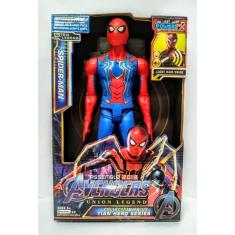 Imagem de Homem Aranha Boneco 30 Cm Grande C/luz E Som Dc Vingadores