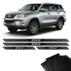Imagem de Kit Soleira Diamante Hilux Sw4 2005/18 Com Protetor De Porta