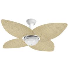 Imagem de Ventilador de Teto Office Jet Aspen Venti-Delta Branco Rattan Natural 110V
