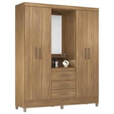 Imagem de Guarda Roupa Capelinha 4 PT Com Espelho 43220 Amendola Touch Demobile