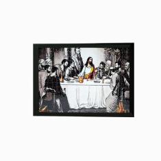 Imagem de Quadro Moldura Quebra-cabeça 300 peças Santa Ceia com Quadro