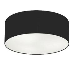 Imagem de Plafon Cilíndrico Md-3049 Tecido 70X15cm Bivolt Preto