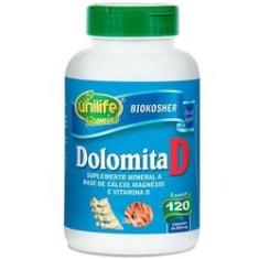 Imagem de Dolomita D Cálcio Magnésio 950mg 120 Cápsulas - Unilife