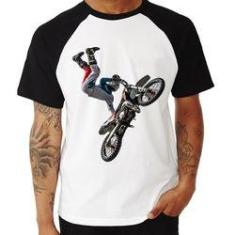 Imagem de Camiseta Raglan Motocross Freestyle Trick - Foca Na Moda