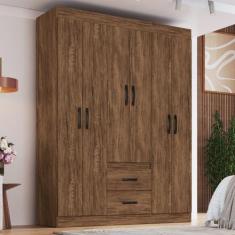 Imagem de Guarda-Roupa 30206 6 Portas 2 Gavetas 2 Prateleiras Rivera - Móveis Do