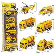 Imagem de Conjunto Carrinho De Brinquedo Fricção Obra 6 Pçs - Online