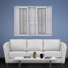 Imagem de Janela Veneziana de Alumínio 6 Folhas 120 X 200cm Linha 25 com Grade E
