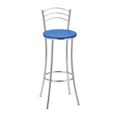 Imagem de Banqueta Para Cozinha Bc26/a A103 Cromada/azul