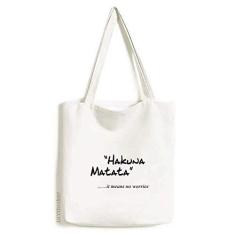 Imagem de No worries citação Art Deco presente moda sacola sacola de compras bolsa casual bolsa de mão