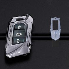 Imagem de TPHJRM Carcaça da chave do carro em liga de zinco, capa da chave, adequada para Volkswagen Skoda Superb Magotan Passat B8 A7 Golf 3 botões