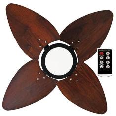 Imagem de Ventilador de Teto Aspen LED 6000k Venti-Delta Preto 4Pás Imbuia 110V com Controle Remoto