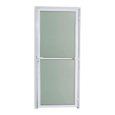 Imagem de Porta de Alumínio e Vidro 210x80cm Brilhante Super Brimak Branco