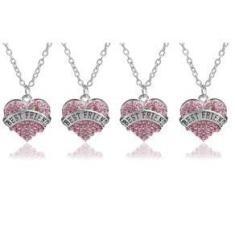 Imagem de Colar Eternas Amigas Best Friends Folheado Níquel - 4 Pçs