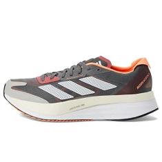 Imagem de adidas Tênis de corrida feminino Adizero Boston 11, Cinza quatro/zero metálico/feixe laranja, 35