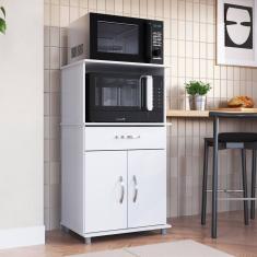 Imagem de Balcão de Cozinha para Forno 2 Portas 1 Gaveta Laura Branco