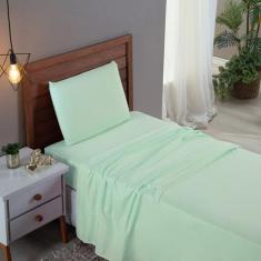 Imagem de Jogo De Lençol Solteiro 03 Peças Cama Box Percal 300 Fios Algodão Jogo