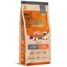 Imagem de Ração Special Cat Ultralife Gatos Castrados Salmão E Arroz 20Kg - Manf