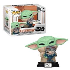 Imagem de Boneco Funko Pop! Star Wars Mandalorian Grogu com Droidsmith