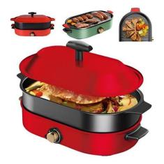 Imagem de Panela Elétrica Grill Multifuncional: Assa, Frita E Grelha 110V - C&E