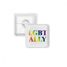 Imagem de dégradé LGBT Ally Rainbow Homo teclado mecânico PBT Gaming Upgrade Kit
