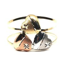 Imagem de Anel de ouro 18k tres corações - Elegancy Joias