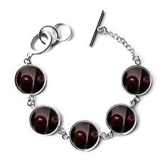 Imagem de DIYthinker Fresh Cherry Fruit Bracelete com pingente de corrente com imagem natural
